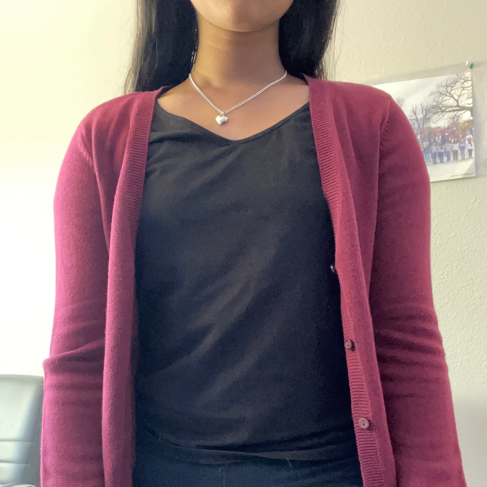 Maroon Cardigan